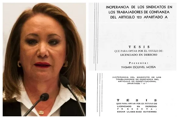 Niega fiscalia de Justicia de CDMX haber avalado como autentica «tesis fusilada» de ministra Yasmin Esquivel