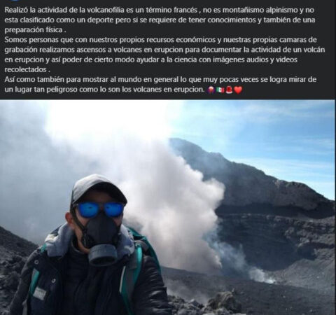 Sedena investiga a youtuber por escalar al cráter del Popocatépetl