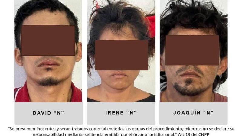 Detenidos como probables responsables del delito de homicidio doloso calificado