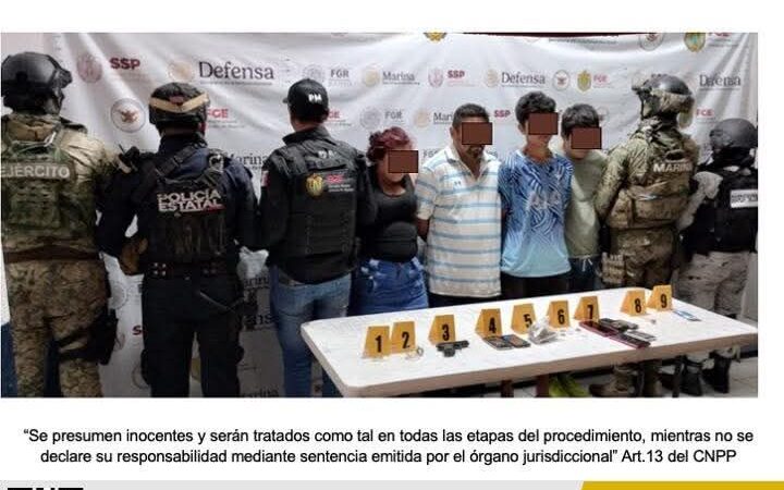 Cuatro personas detenidas y objetos asegurados en operativo de cateo con fuerzas federales y estatales en Oluta