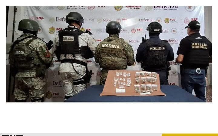 Enervantes asegurados en operativo de cateo con fuerzas federales y estatales en Ángel R. Cabada