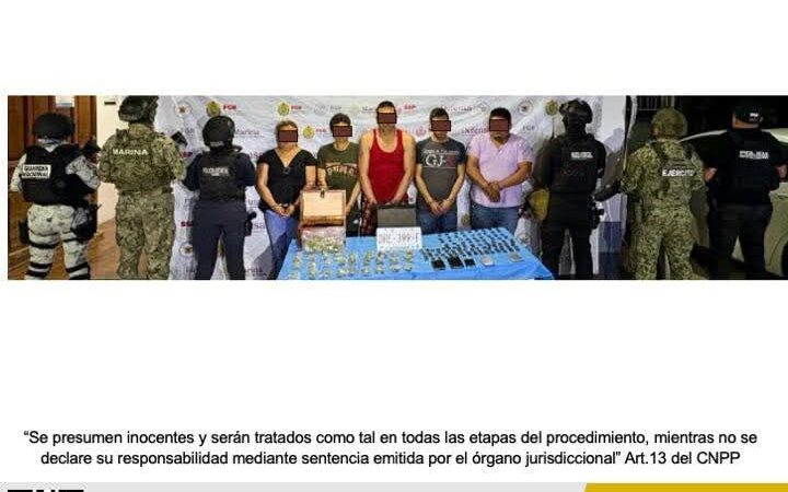 Cinco personas detenidas y objetos asegurados en operativo de cateo con fuerzas federales, estatales y municipales en Papantla