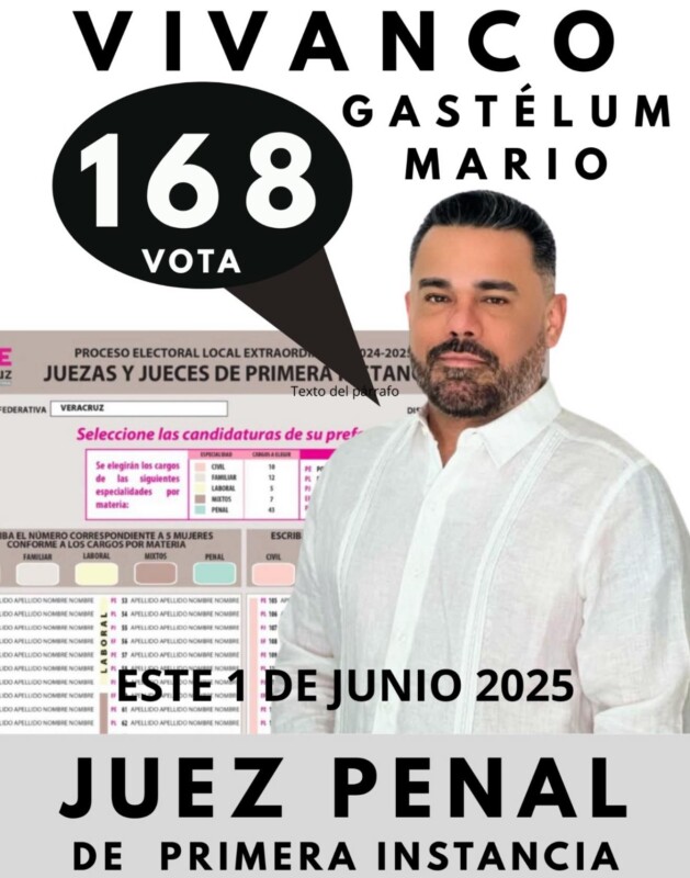 Mario Vivanco garantía de una buena impartición de justicia
