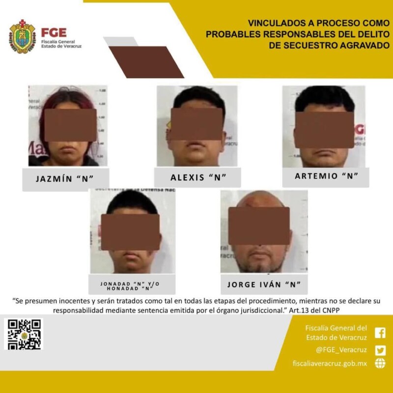 Prisión preventiva como probables responsables del delito de secuestro agravado