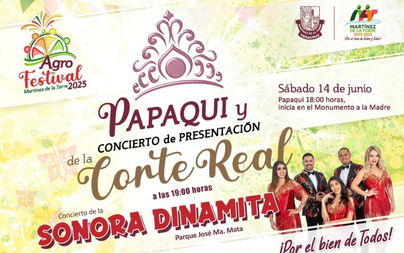 Este sábado se presentará la Corte Real del Agrofestival Martínez 2025