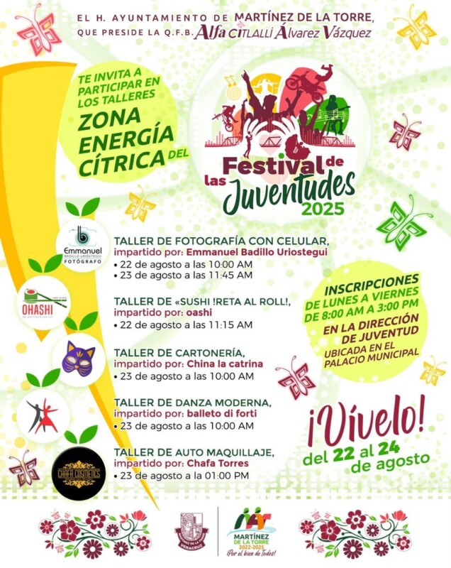 Alcaldesa Alfa Citlalli invita a los jóvenes a talleres de las Juventudes