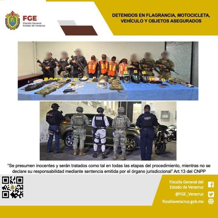 cuatro personas detenidas y objetos asegurados en operativo de cateo con fuerzas federales y estatales en orizaba