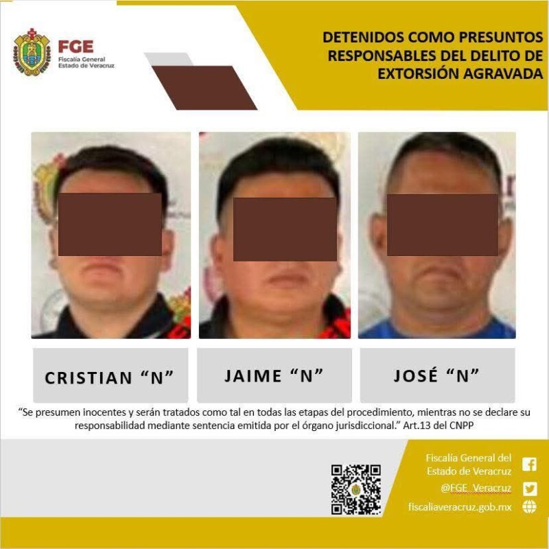 Caen presuntos extorsionadores