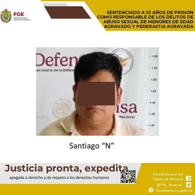 Treinta y tres años de prisión por pederasta