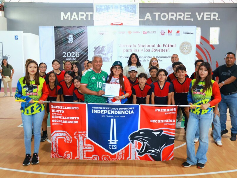 Realizan Jornada Nacional de Futbol para las y los Jóvenes en Martínez de la Torre