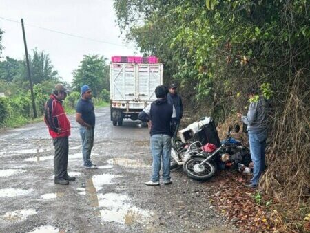 Motociclistas accidentados