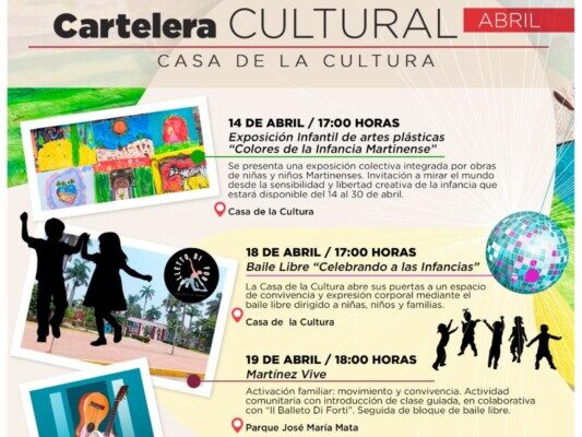 Presentan cartelera cultural de abril en la Casa de la Cultura