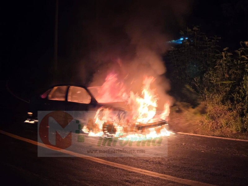 Fuego consume automóvil