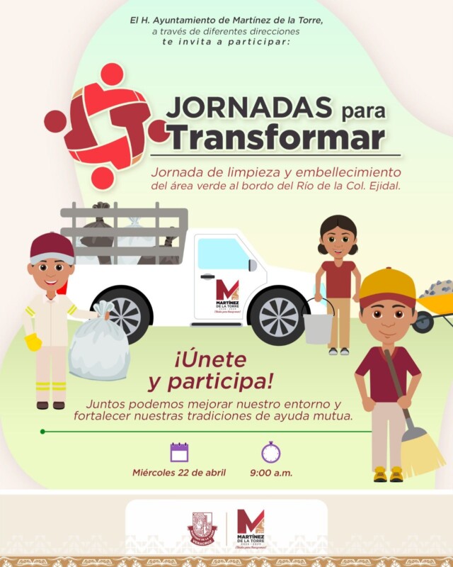 Jornada para Transformar en la colonia Ejidal este Miércoles