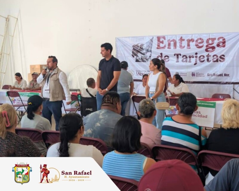 Coordinación y apoyo en la entrega de Tarjetas del Bienestar en San Rafael
