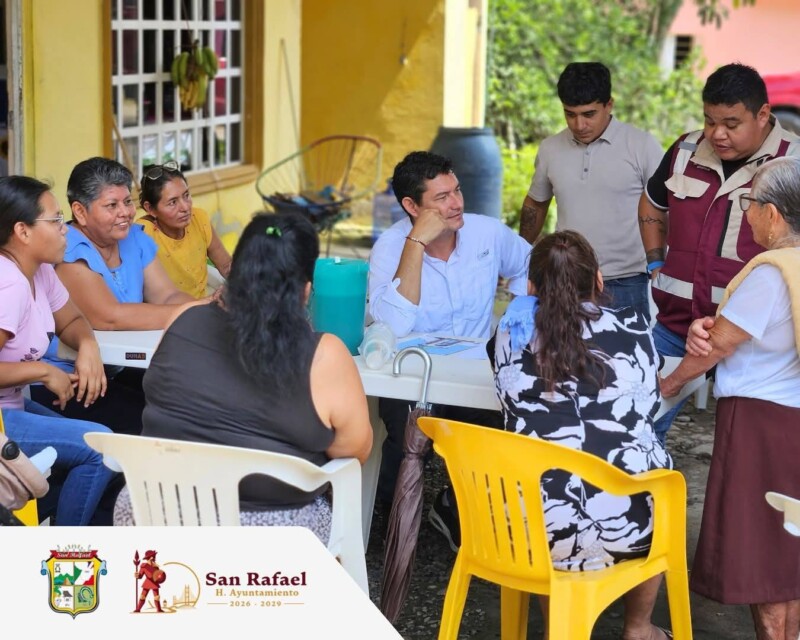 H. Ayuntamiento de San Rafael atiende de cerca necesidades de localidades del municipio