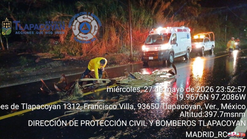 Ayuntamiento de Tlapacoyan atiende afectaciones por turbonada con brigadas de auxilio en comunidades