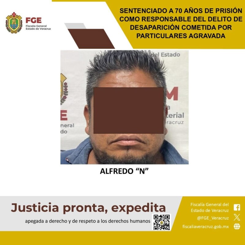 Logra FGE Veracruz sentencia histórica por desaparición cometida por particulares en  Xalapa